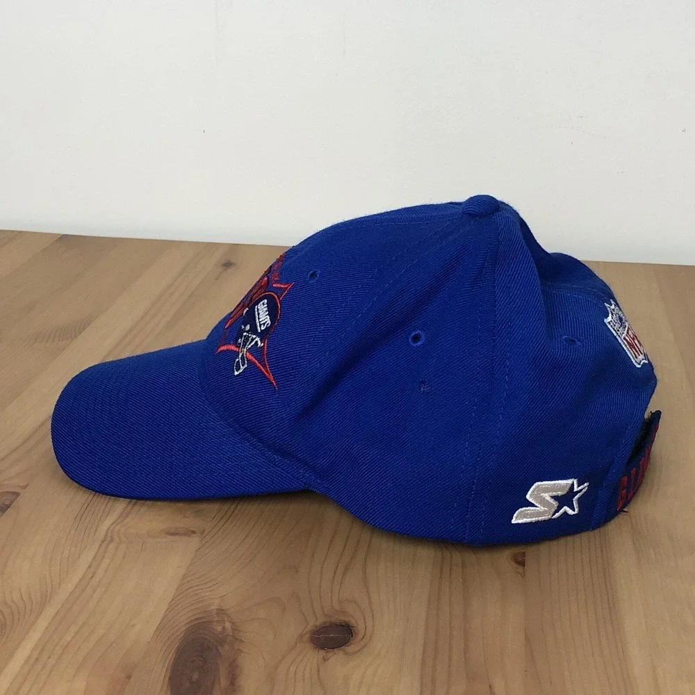 Vtg New York Giants Starter NFL Pro Line Hat Cap Blue Red White